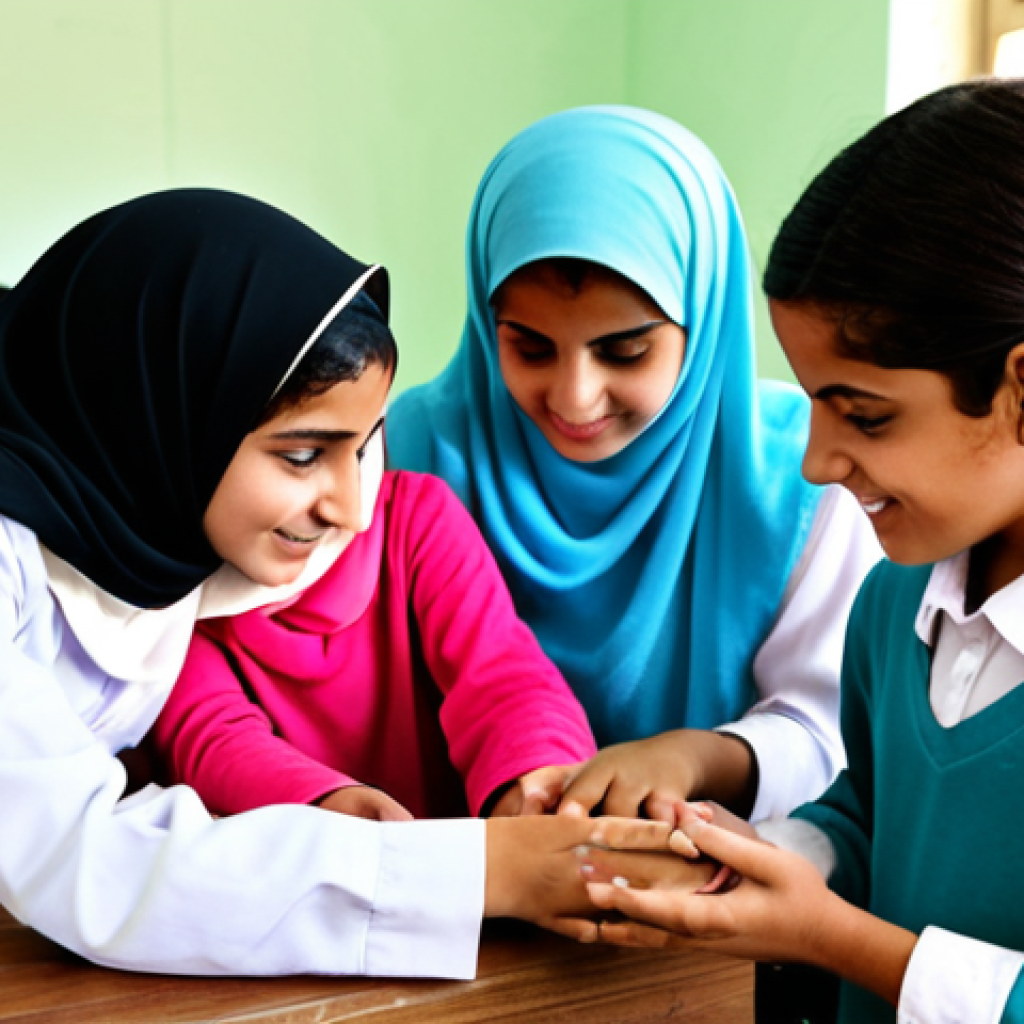 실험적 학습과 STEAM 교육의 시너지 - Practical Learning in Action**

"A group of Arab children fully clothed in modest, colorful clothing...