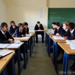 Home 13 실험적 학습의 강의식 접근법과의 비교 - **Image Prompt 1: The Tale of Two Learnings**
A split image composition showing two distinct lea...