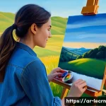 Home 17 실험적 학습의 심리적 효과 - **Prompt:** A vibrant, sun-drenched outdoor scene depicting a young woman, mid-twenties, confidently...